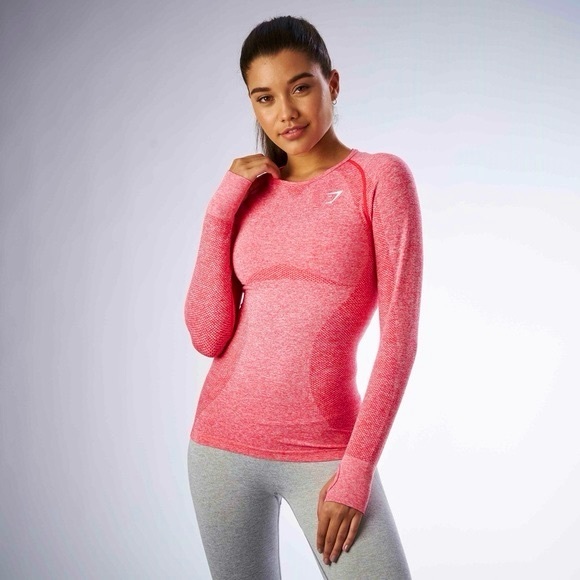 Gymshark Pink Long Sleeve Top Small - Picture 2 of 3